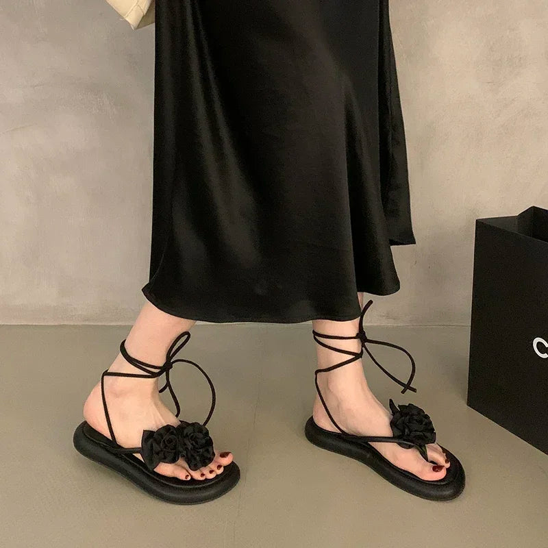 2025 Summer Trend Gladiator Women Sandals Fashion Ankle Cross Strap Shoes Ladies Outdoor Party Dress Sandalias